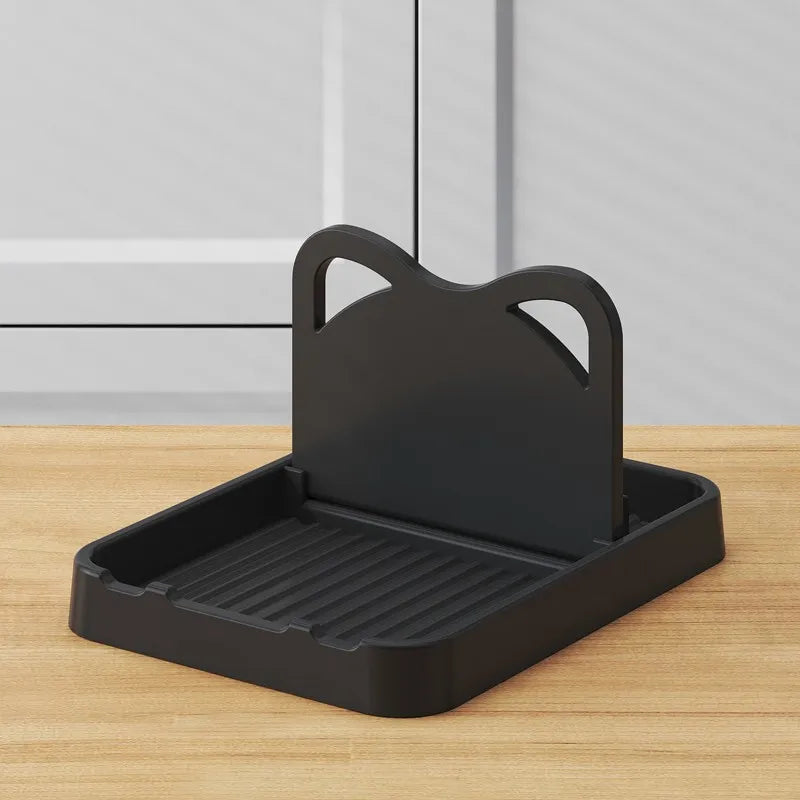 1 Pack Multipurpose Plastic Kitchen Countertop Cat Ear Utensil Holder for Spatulas Pot Lids Kitchen Storage Rack