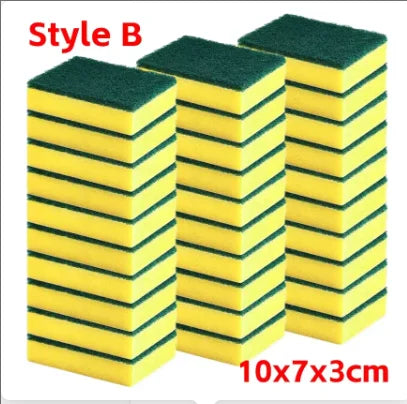 30 Piece Set of Heavy-Duty Frosted Sponge, Double-Sided Design, Durable Kitchen Sponge, high-Density dishwashing Sponge.