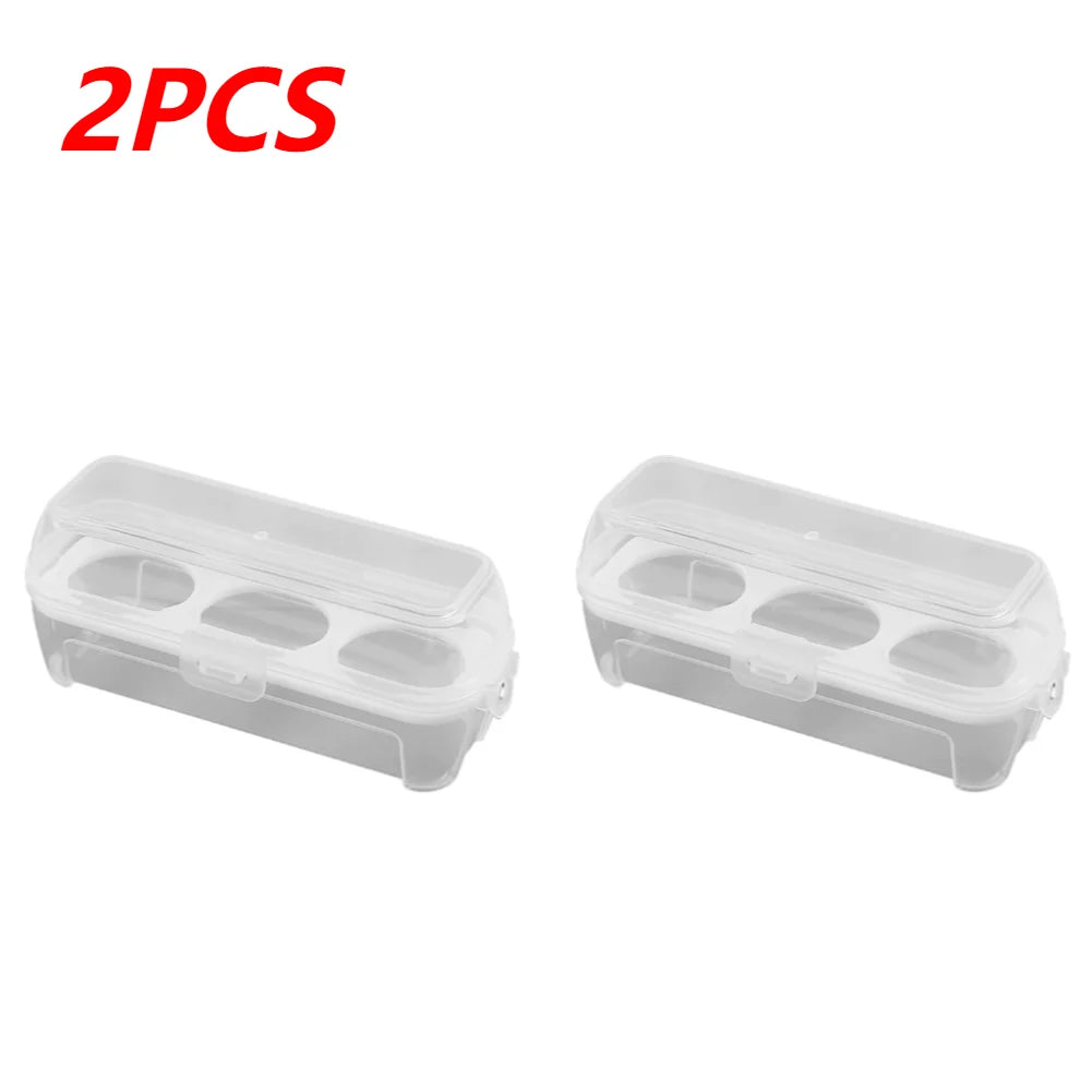 1/3/5pcs Portable Eggs Box 3/4/8 Grids Egg Holder with Lid Outdoor Camping Picnic Egg Storage Box Transparent Kitchen Organizer