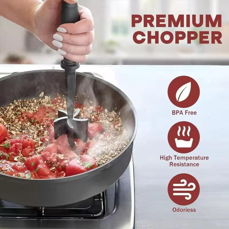 Fruit Salad Mixer Multifunctional Manual Mashed Potato Beef Meat Crusher Non-Stick Salad Masher Kitchen Mixing Rod Cooking Tools