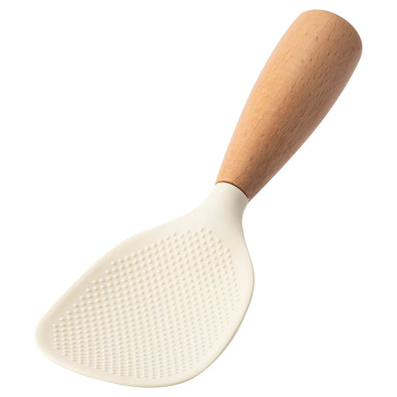 Silicone Rice Spoon Paddle Standing Rice Spatula Heat Resistant Nonstick Rice Scooper Sushi Mashed Potato Tool Kitchen Gadgets