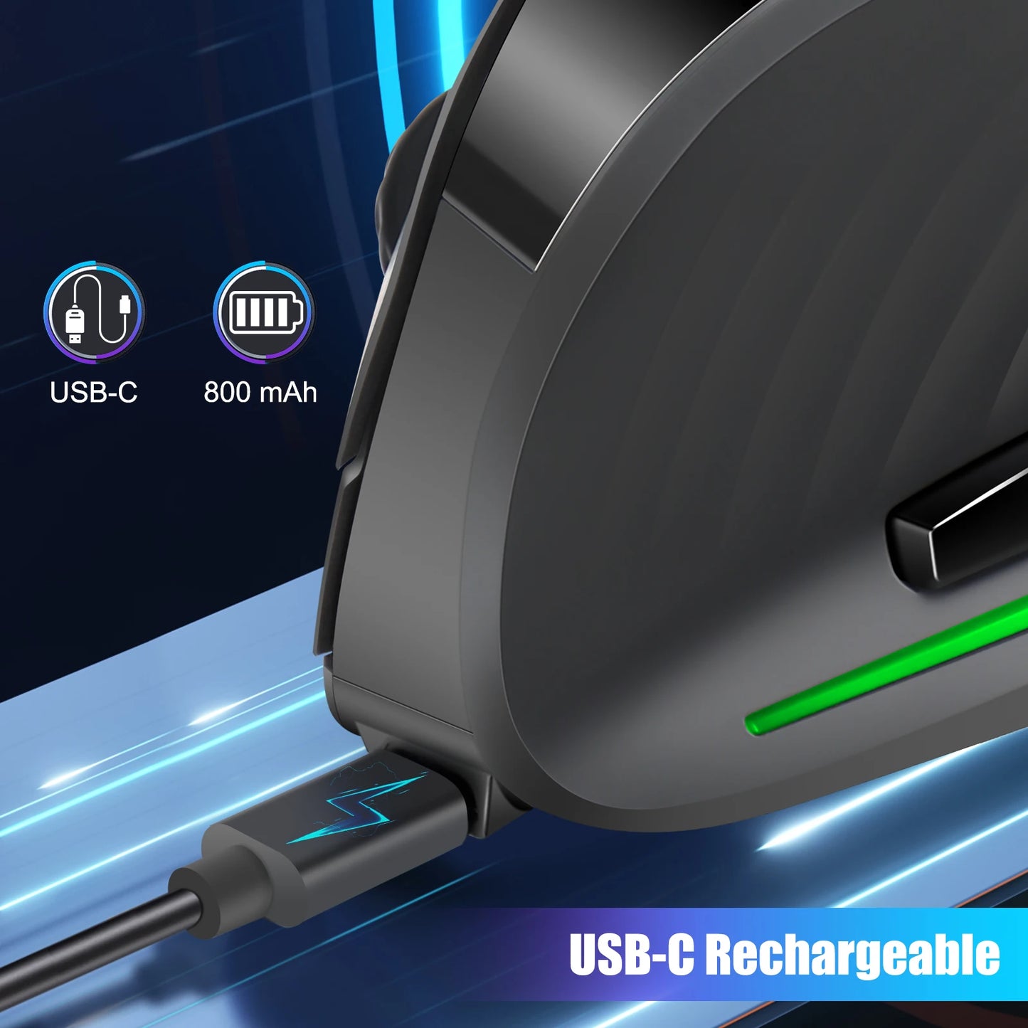Lefon F35C Wireless Vertical Mouse Ergonomic Bluetooth Mouse 4000DPI 7 Buttons with OLED Programmable Gaming Mice for PC Laptop