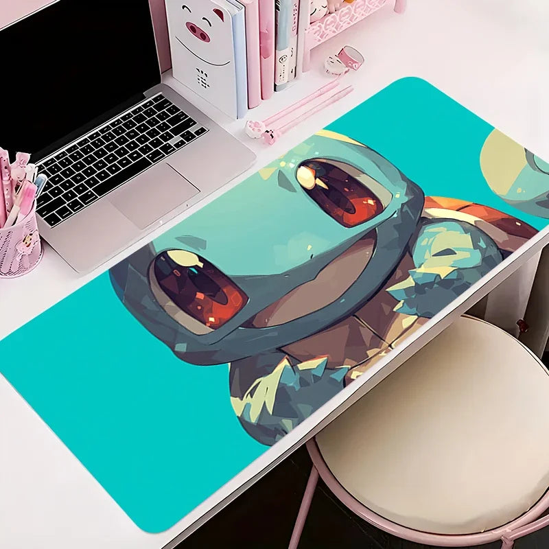 New Mouse Pad Larger XXL 90x40 Speed Mini Pc Computer Keyboard Pads Desk Mat P-pokemon Squirtle Gaming Accessories Home Mousepad