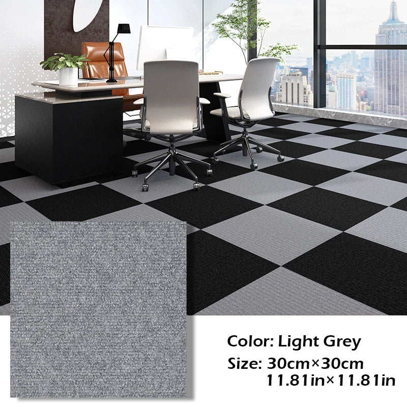 30cmX30cm Self-adhesive Anti Slip Splicing Block Floor Mute Rug Bedroom Mat Carpet Water Absorption Kitchen Living Room Home