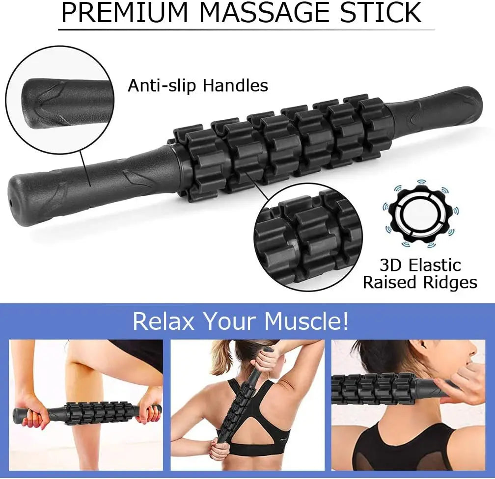 5 in 1 set, Trigger point foam roller massage stick massage ball for deep muscle massage Pilates yoga,full body fitness exercise