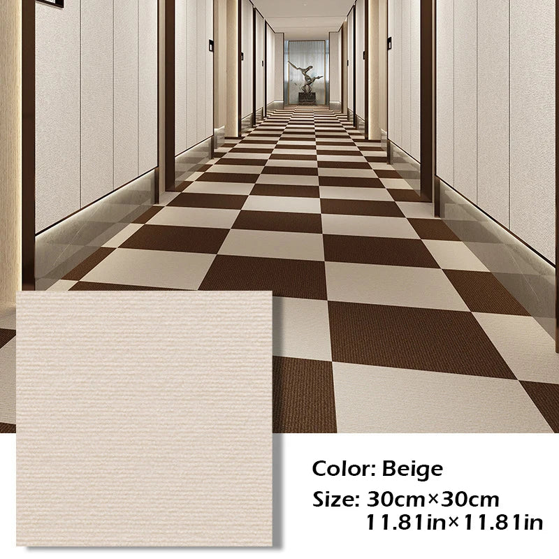 30cmX30cm Self-adhesive Anti Slip Splicing Block Floor Mute Rug Bedroom Mat Carpet Water Absorption Kitchen Living Room Home