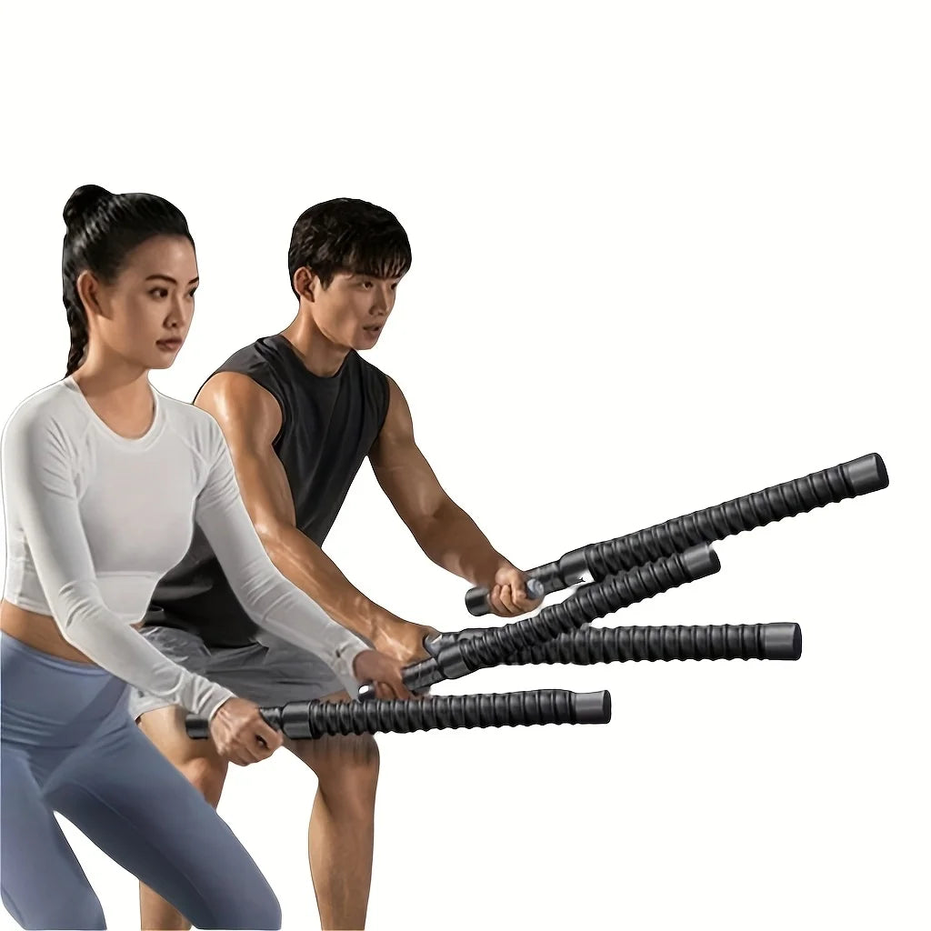 2Pc Strength Training Bar Ergonomic Fitness Grip Bar Biceps Triceps Strengthener Spring Arm Strength Expander Arm Muscle Trainer