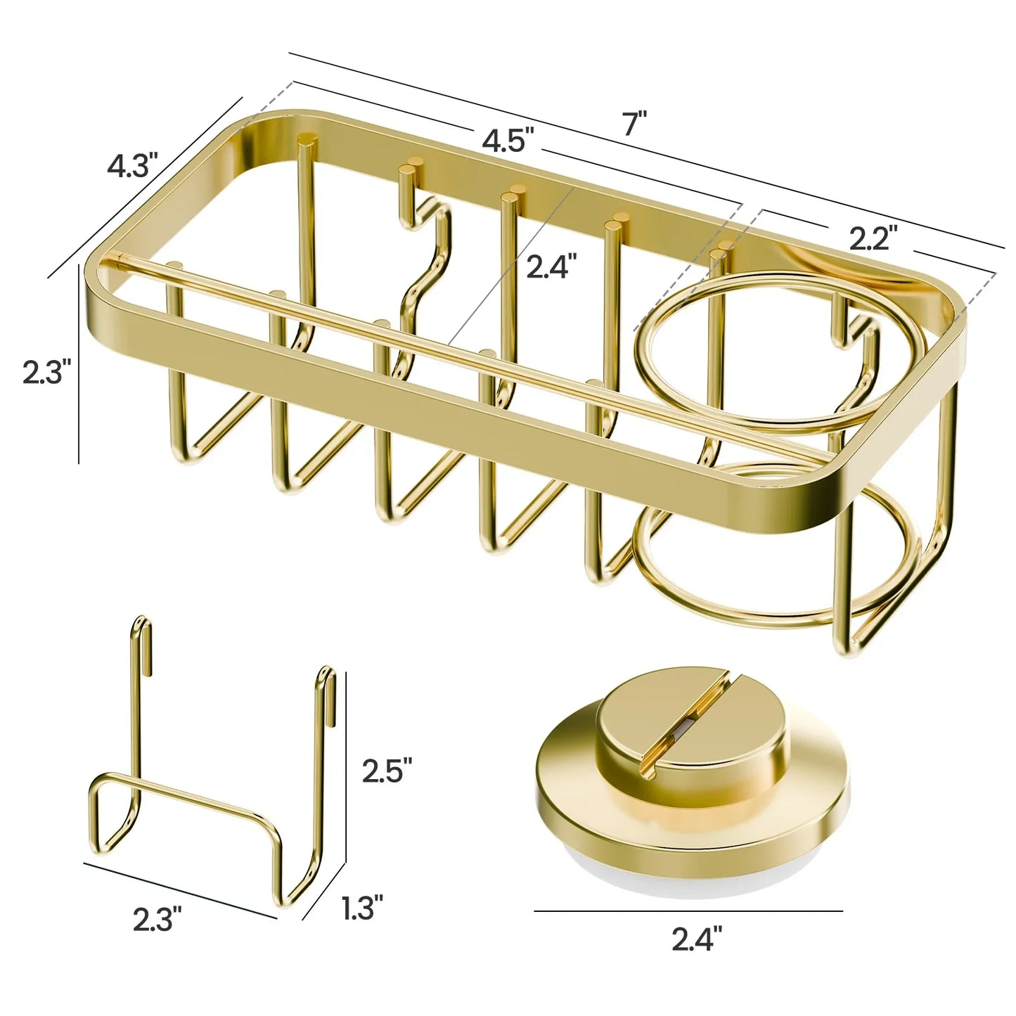TAILI Kitchen Sink Drain Shelf Sponge Storage Basket Faucet Holder Space Soap Drainer Rack Organizer for Bathroom Accessories