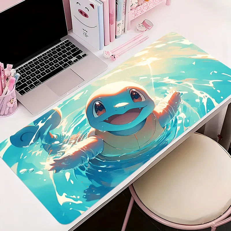 New Mouse Pad Larger XXL 90x40 Speed Mini Pc Computer Keyboard Pads Desk Mat P-pokemon Squirtle Gaming Accessories Home Mousepad