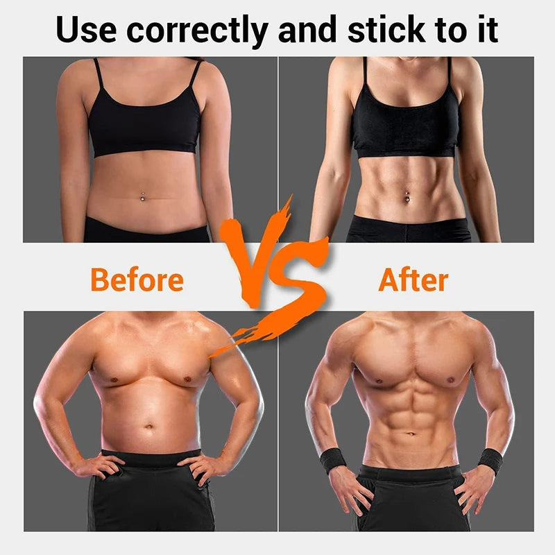 Muscle Toner EMS Muscle Stimulator Smart Abdominal Toning Belt Abs Trainer Recharge Body Massager Weight Loss Fitness Equiment