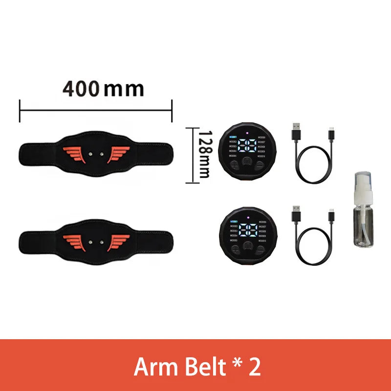 Abdominal Toning Belt Abs Trainer EMS Muscle Toner Body Massager Rechargeable Belly Arm Weight Loss Home Gym Fitness Equipment