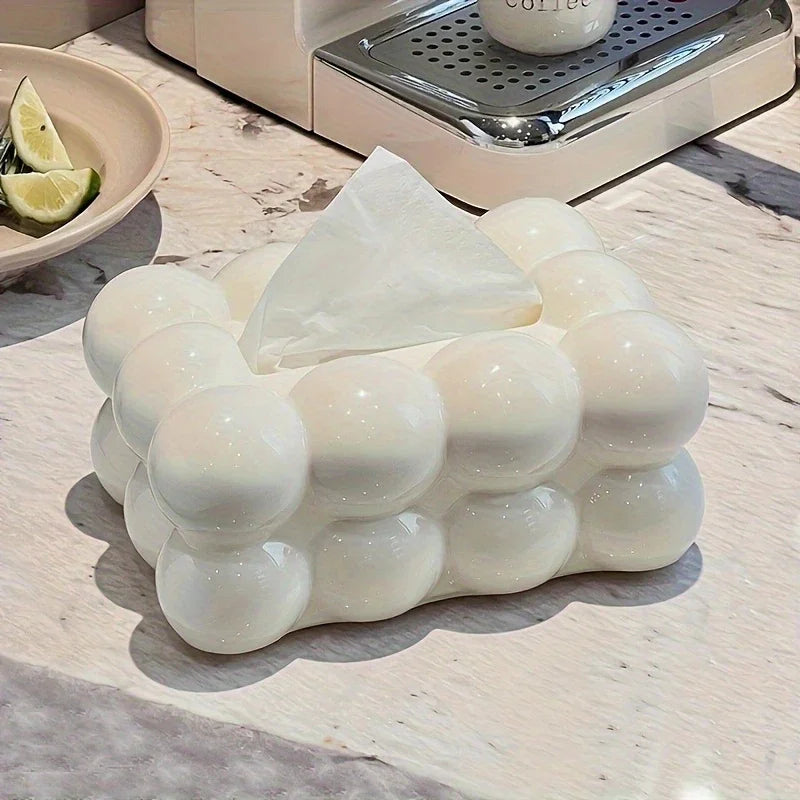 Creative Cloud-Shaped Tissue Box Restaurant Napkin Holder Home Tissue Storage Rack Decorative Paper Towel Box for Dining Table