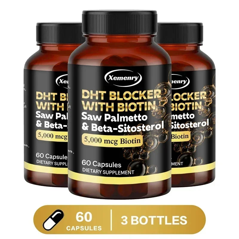 DHT Blocker - Promotes Hair Growth Helps with Healthy Urination Natural DHT Blocker for Men & Women