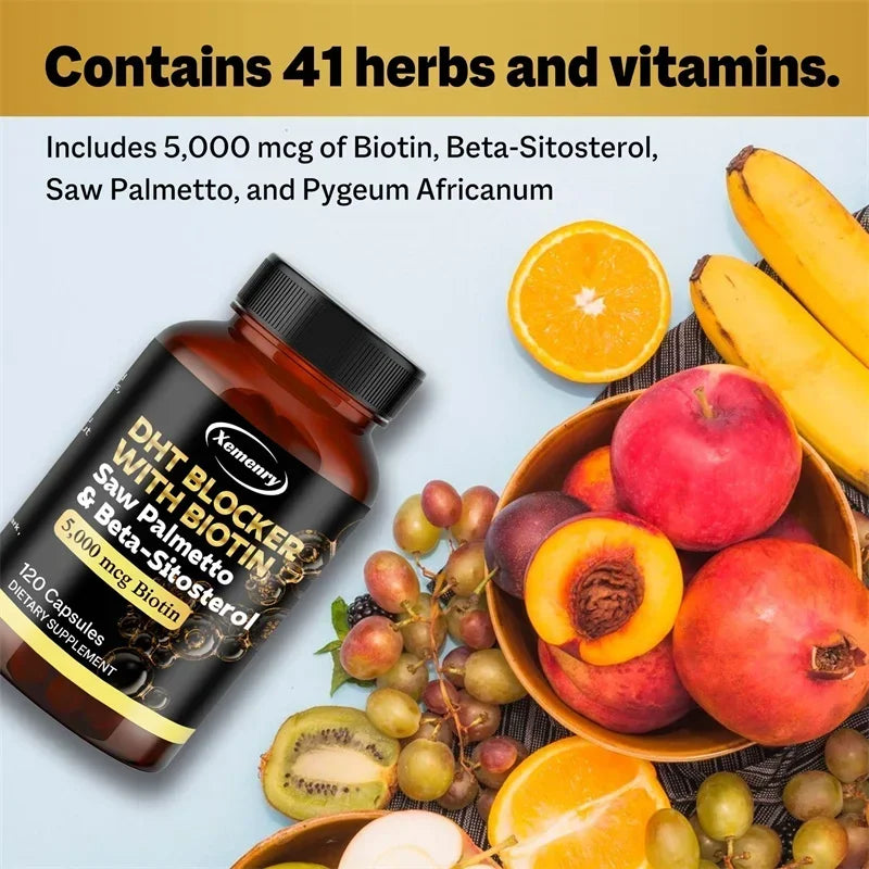 DHT Blocker - Promotes Hair Growth Helps with Healthy Urination Natural DHT Blocker for Men & Women