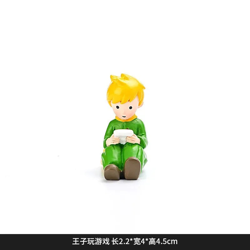 Little Prince Rocking Chair Handmade home decoration ornament Desktop Granule Car DIY Trendy Play Resin Pendulum Arts and Crafts
