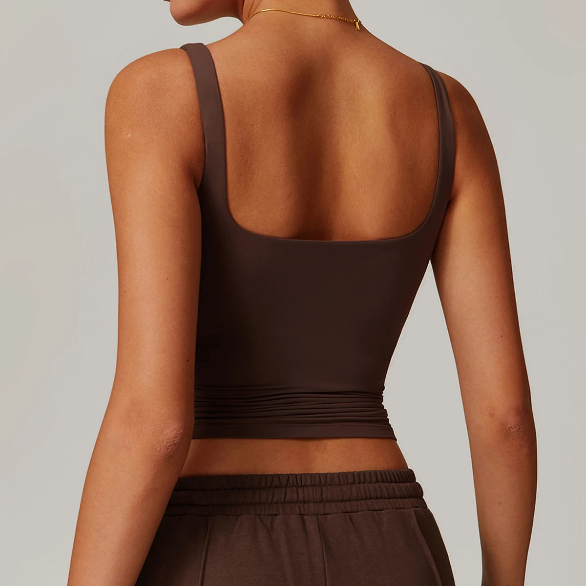 2-Piece Women's Workout Yoga Tank Top Quick-Dry Gym Sports Vest Female Running Tight Top Women U-Back Fitness Underwear
