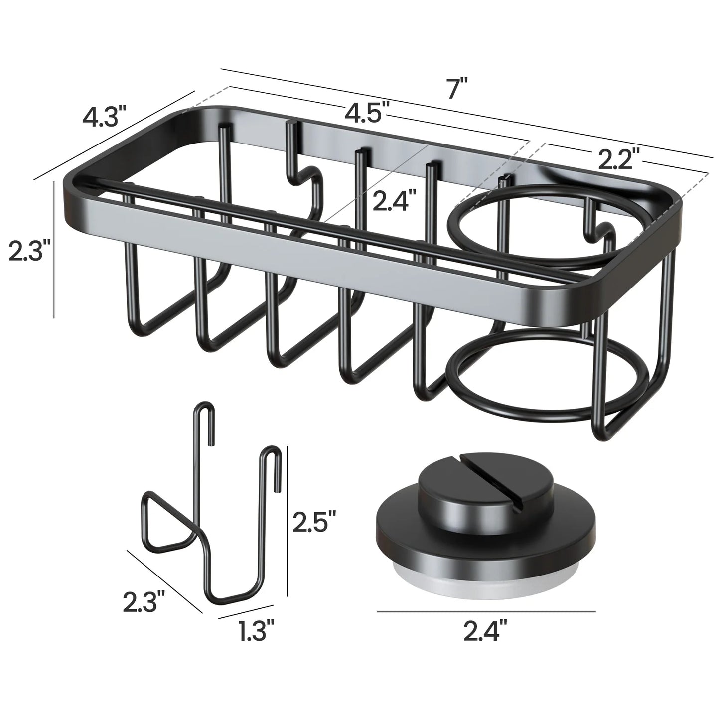 TAILI Kitchen Sink Drain Shelf Sponge Storage Basket Faucet Holder Space Soap Drainer Rack Organizer for Bathroom Accessories