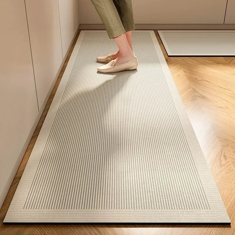VIKAMA 1/2PC Wabi-Sabi Kitchen Floor Mat Non-Slip And Oil Resistant Carpet Diatomaceous Mud Absorbent Foot Mat Home Decoration