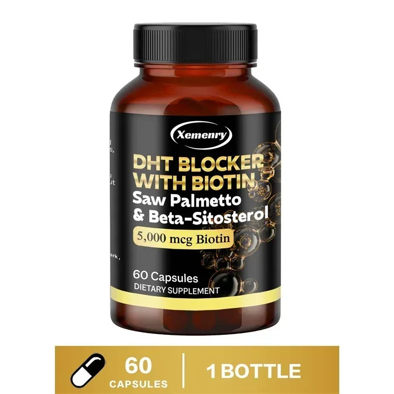 DHT Blocker - Promotes Hair Growth Helps with Healthy Urination Natural DHT Blocker for Men & Women