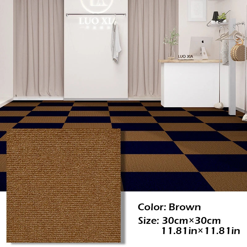30cmX30cm Self-adhesive Anti Slip Splicing Block Floor Mute Rug Bedroom Mat Carpet Water Absorption Kitchen Living Room Home