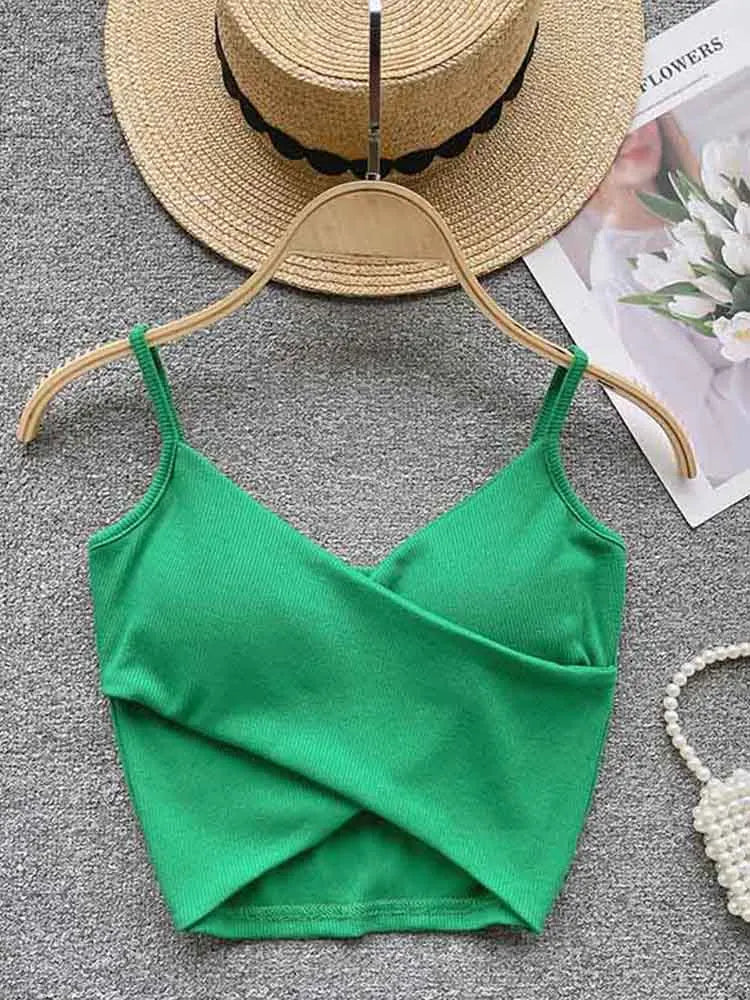 Women's Irregular Casual Sport Camisole Strap Design Solid Color Fashion Y2K Elegant Chic Slim Tank Top 2025
