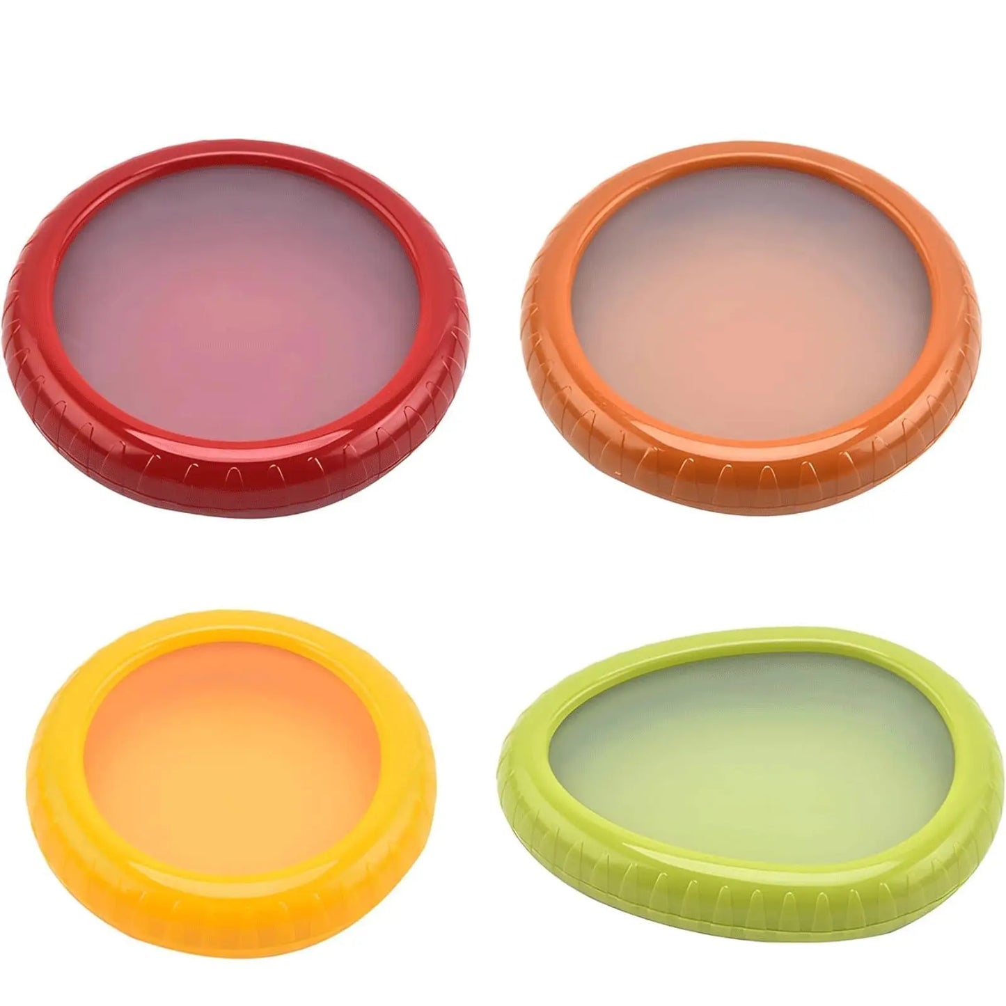 4pcs Reusable Portable Silicone Preservation Seal Cover Lemon Tomato Fruit Vegetable Storage Box for Kitchen Tools Storage Bins