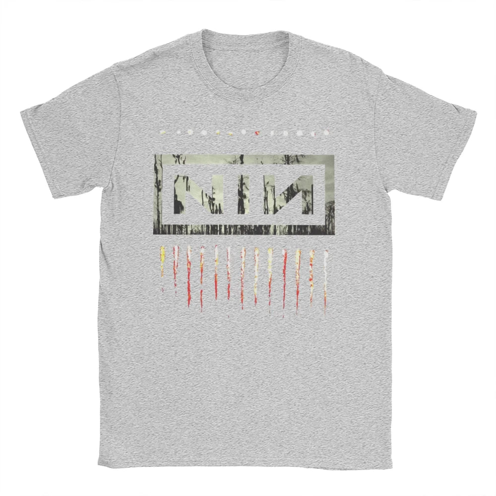 Nine Inch Nails NIN Rock Band Apparel Men's Women Cotton T Shirt Cotton Tee Print Oversized T-shirt Summer Unisex Clothes
