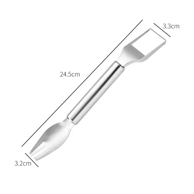 2025 Newest Watermelon Slicer Tool Stainless Steel Fruit Cutter Dual Head Watermelon Fork Melon Cutter Kitchen Gadgets