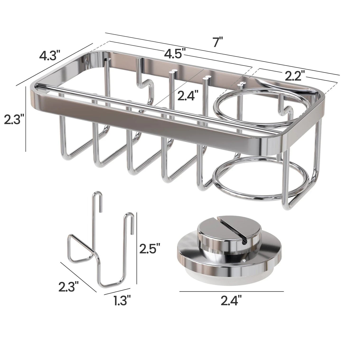 TAILI Kitchen Sink Drain Shelf Sponge Storage Basket Faucet Holder Space Soap Drainer Rack Organizer for Bathroom Accessories