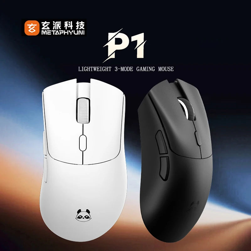Metaphyuni Metapanda P1 Wireless Mouse P1 Pro Max Paw3395L ow Latency Lightweight E-Sports Gaming Mouse Ergonomics Pc Gamer Gift