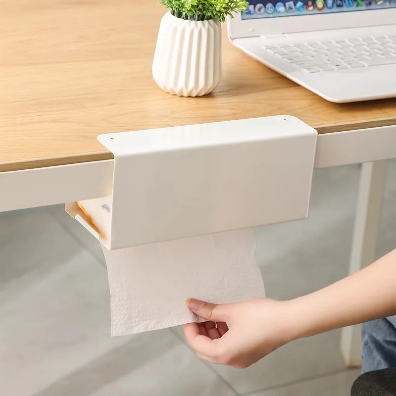 1/2pcs Kitchen tissue holder, no punching iron paper holder, household napkin hanger, cabinet, drawer, wall mounted