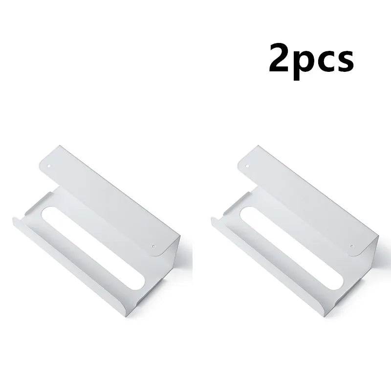 1/2pcs Kitchen tissue holder, no punching iron paper holder, household napkin hanger, cabinet, drawer, wall mounted