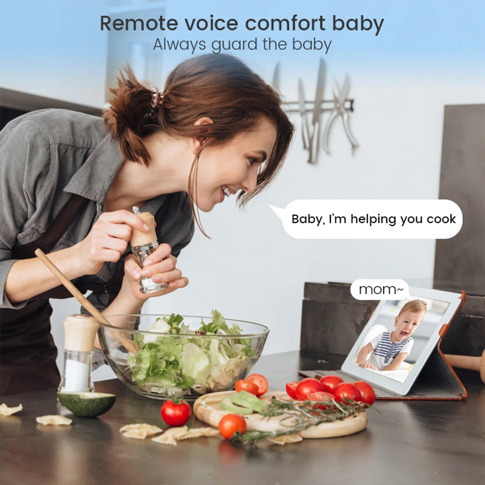 XIAOVV 4MP WiFi indoor Baby Monitor Two-Way Audio Motion Detection Night Vision Baby Camera for Home Security 360°