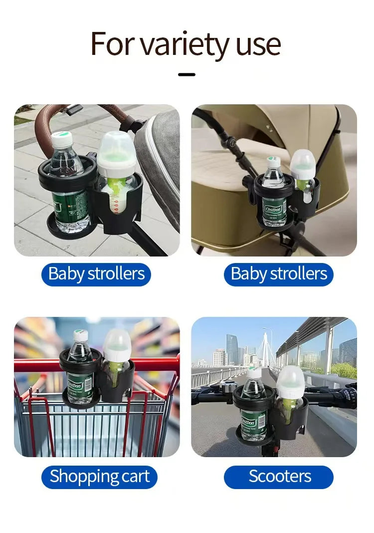 2-in-1 cup holder Baby Stroller Cup Holder Rack Children Bicycle Cart Bottle Rack Kids Bicycle Pushchair Accessories