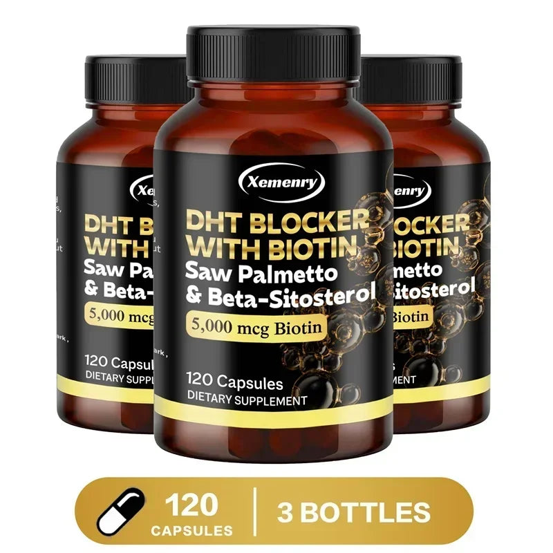 DHT Blocker - Promotes Hair Growth Helps with Healthy Urination Natural DHT Blocker for Men & Women