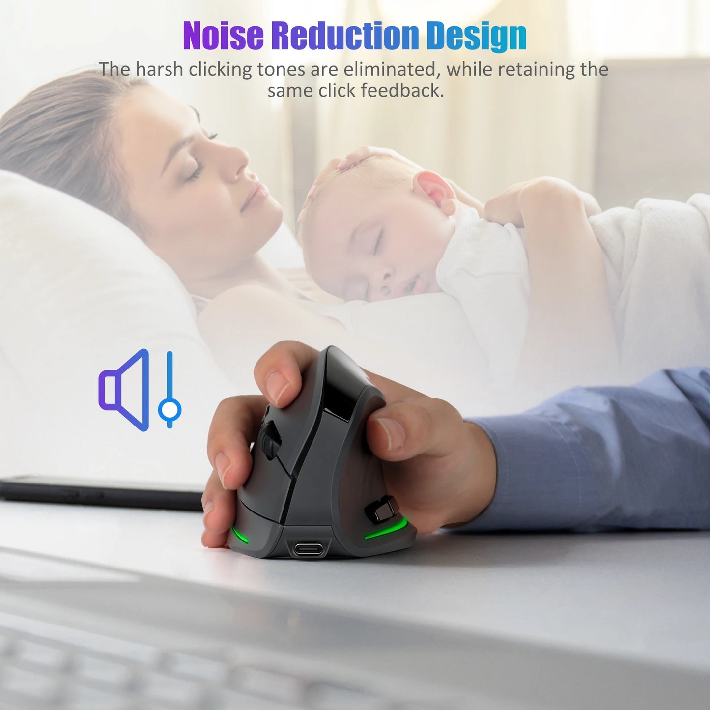 Lefon F35C Wireless Vertical Mouse Ergonomic Bluetooth Mouse 4000DPI 7 Buttons with OLED Programmable Gaming Mice for PC Laptop