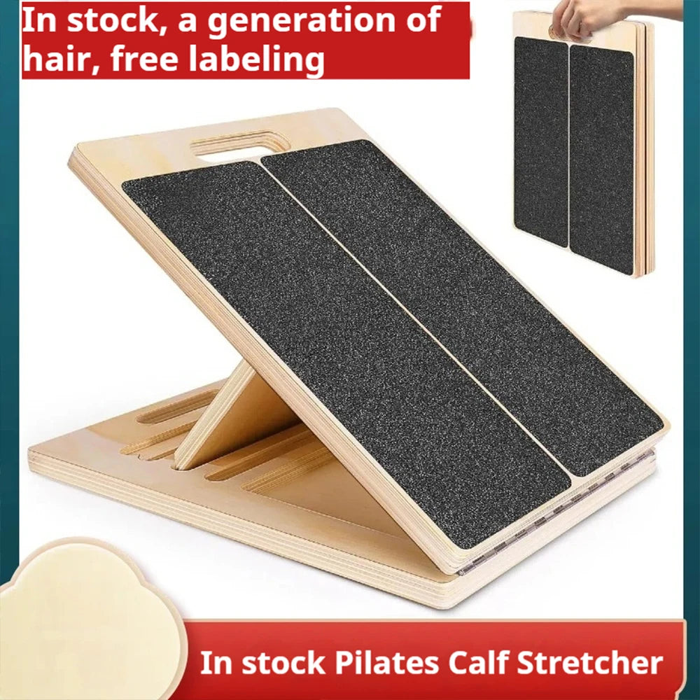 Foldable Wooden Incline Board Adjustable Calf Ankle Stretcher Plyometric Home Stretching Balance Training Fitness Equipment