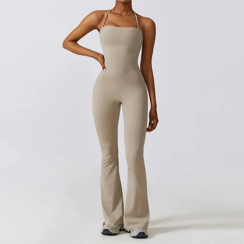 One Piece Sleeveless Yoga Suit Gym Set Women Training Sportswear Fitness Sports Jumpsuit Women Push up Workout Bodysuits Female
