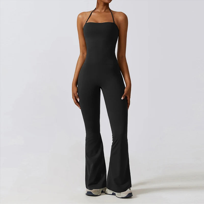 One Piece Sleeveless Yoga Suit Gym Set Women Training Sportswear Fitness Sports Jumpsuit Women Push up Workout Bodysuits Female