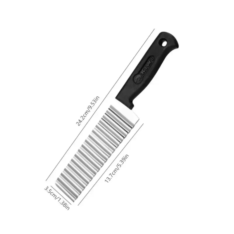 For kitchen, women's stainless steel potato chips knives, professional chef knife cutter potato chips barbecue kitchen utensils