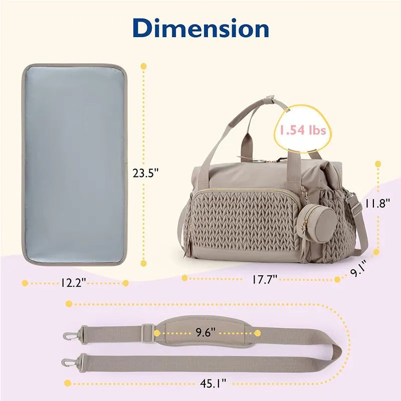 1pc 45.5x30x23cm Hot Selling Baby Diaper Bag Handbag Large Capacity Travel Diaper Bag Birth Hospital Bag Breast Nipple Bag