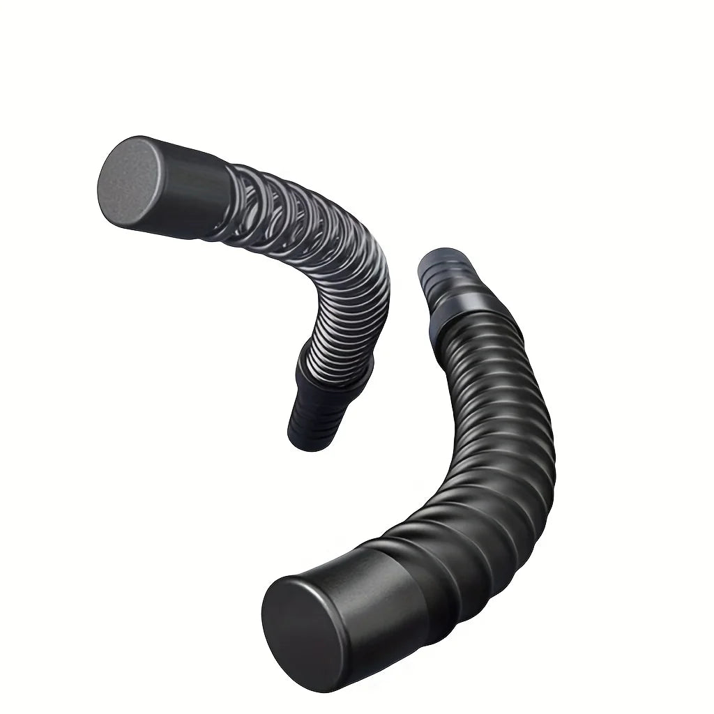 2Pc Strength Training Bar Ergonomic Fitness Grip Bar Biceps Triceps Strengthener Spring Arm Strength Expander Arm Muscle Trainer