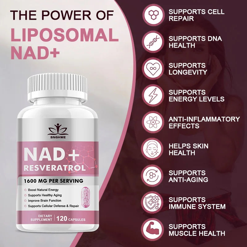 NAD Supplements - Anti-Aging Cell Booster,NAD+ Booster, Nicotinamide Riboside Alternative, Natural Energy & Cellular Health