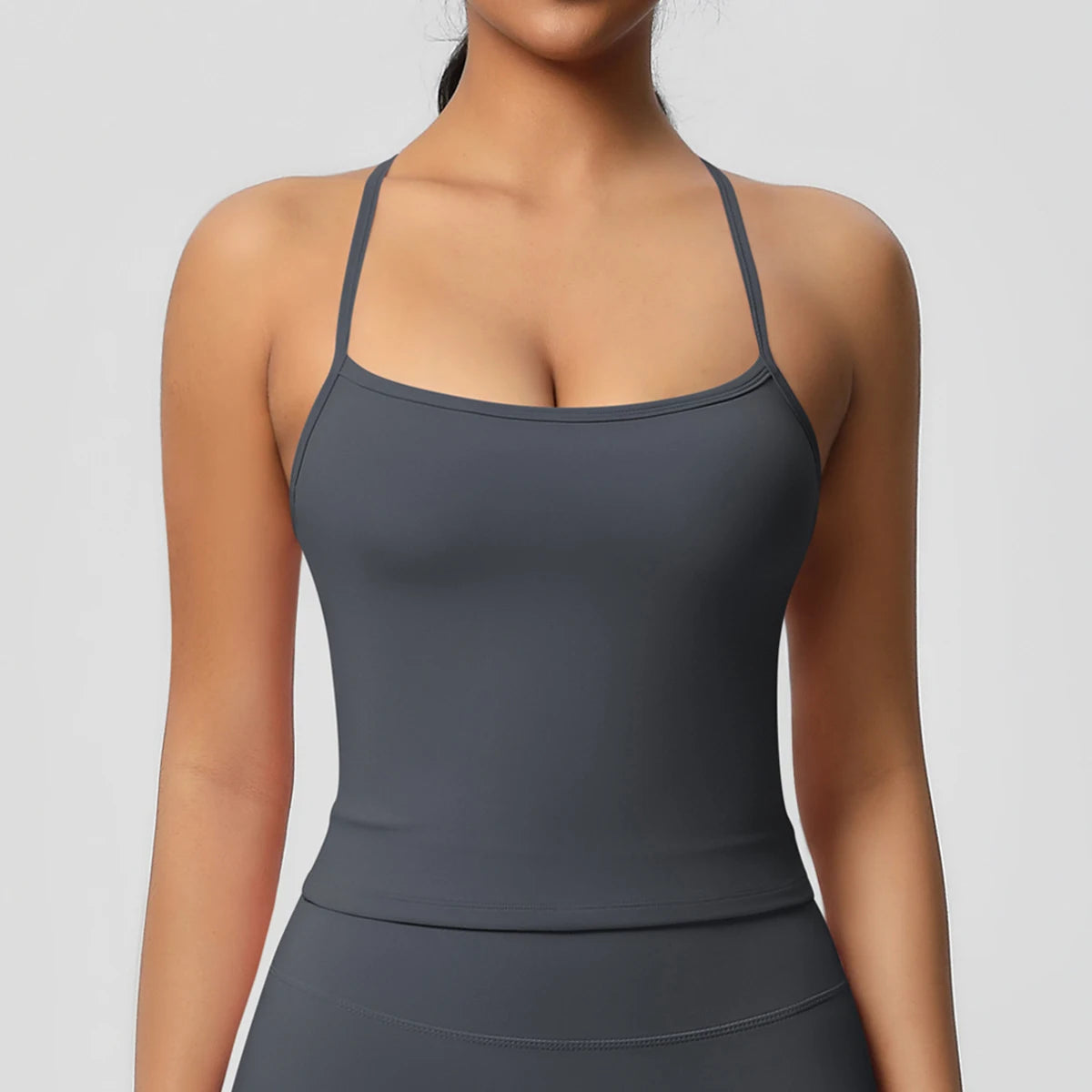 Cross Back Sports Top Women Training Yoga Bra With Pad Stretch Sport Underwear Gym Push Up Running Vest Fitness Workout Tank Top