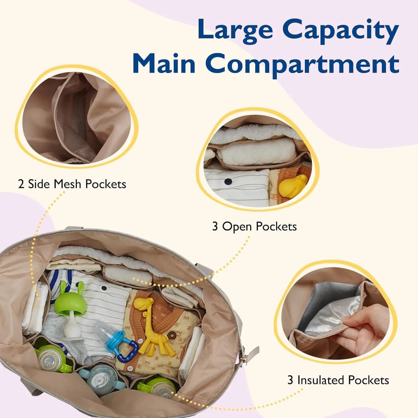 1pc 45.5x30x23cm Hot Selling Baby Diaper Bag Handbag Large Capacity Travel Diaper Bag Birth Hospital Bag Breast Nipple Bag