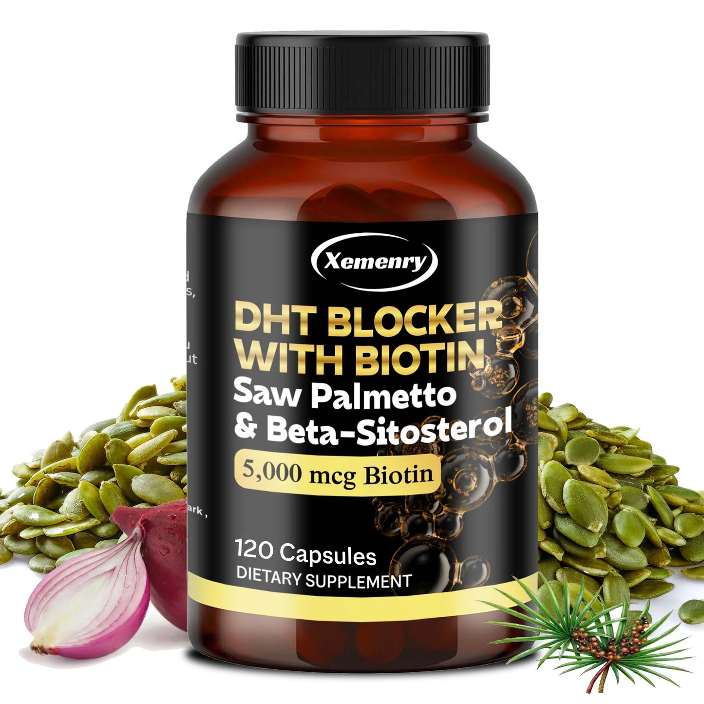 DHT Blocker - Promotes Hair Growth Helps with Healthy Urination Natural DHT Blocker for Men & Women