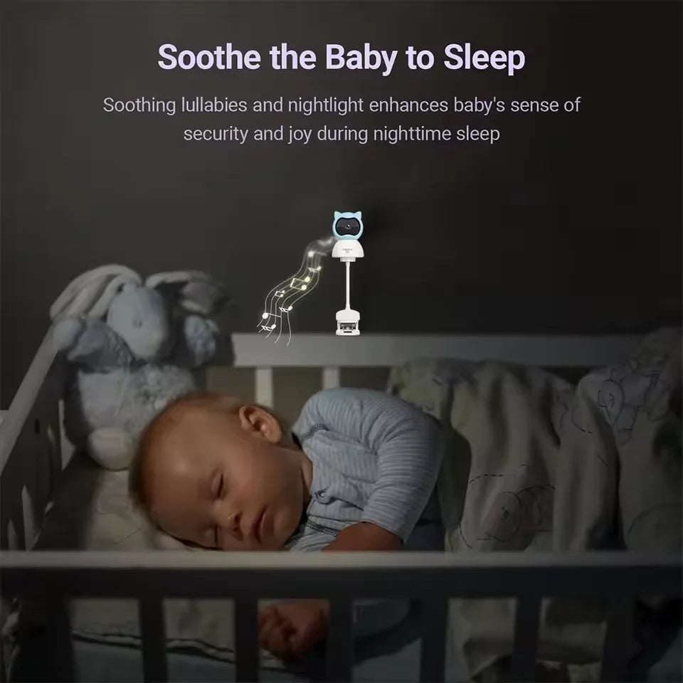 XIAOVV 4MP WiFi indoor Baby Monitor Two-Way Audio Motion Detection Night Vision Baby Camera for Home Security 360°