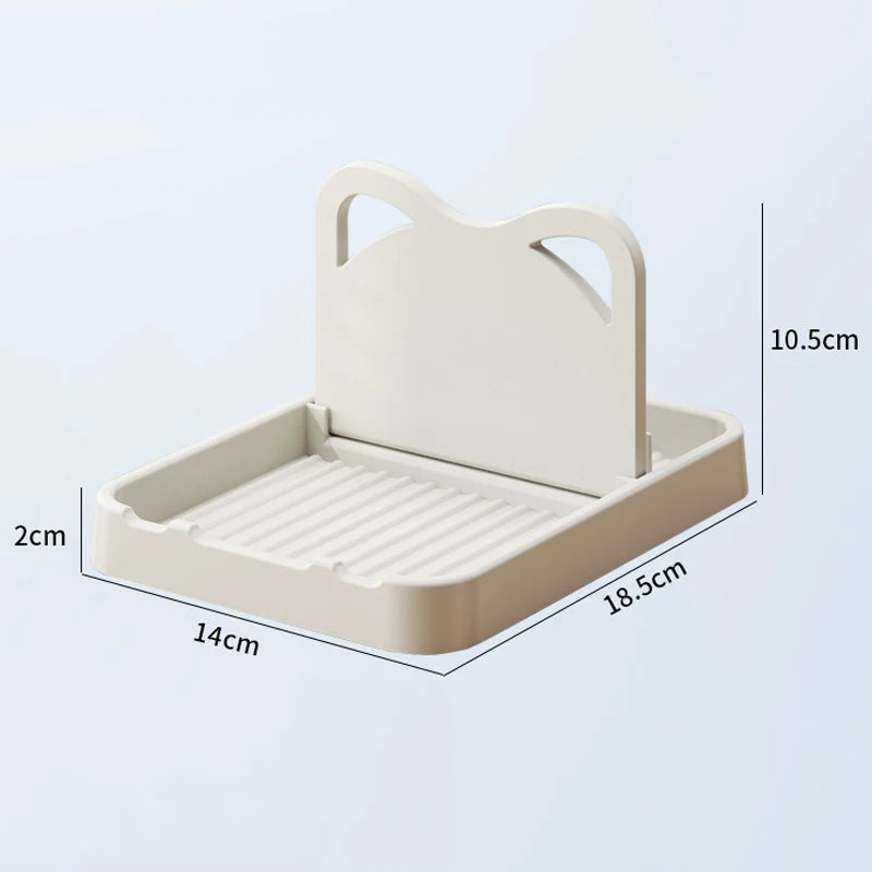 1 Pack Multipurpose Plastic Kitchen Countertop Cat Ear Utensil Holder for Spatulas Pot Lids Kitchen Storage Rack