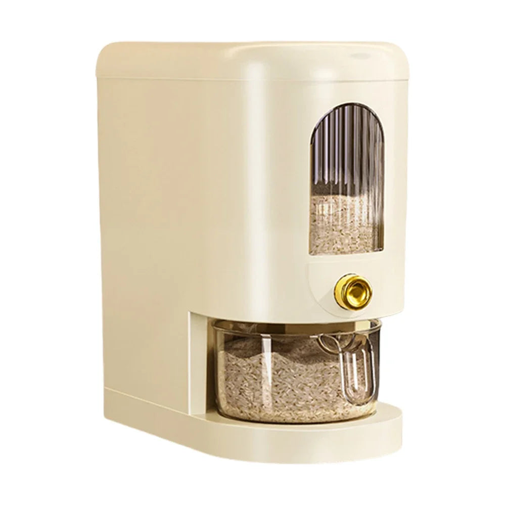 5/10KG Automatic Rice Dispenser Insect-Proof Sealed Grain Cereal Dispenser Keep Dry Fresh Kitchen Grain Container Large Capacity