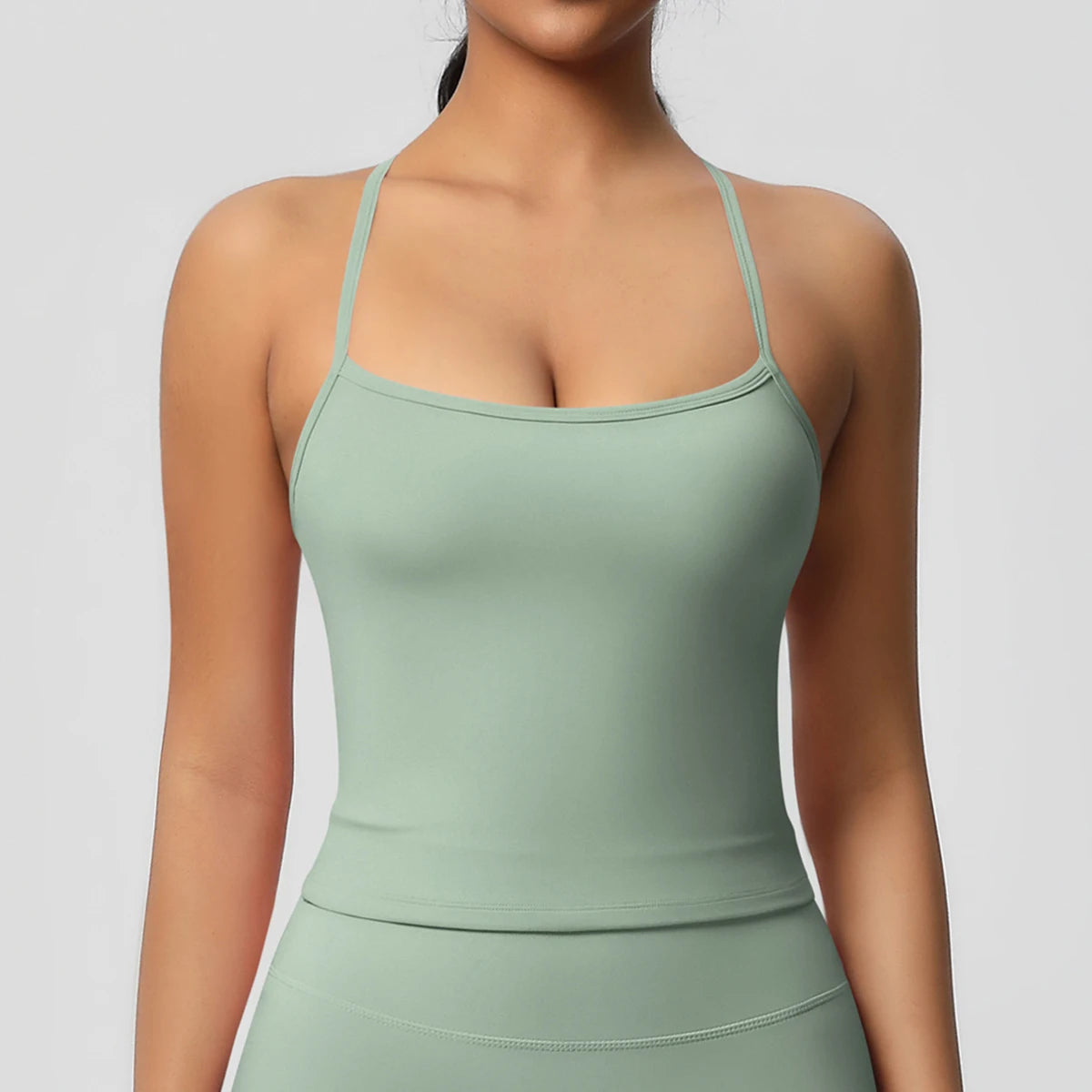 Cross Back Sports Top Women Training Yoga Bra With Pad Stretch Sport Underwear Gym Push Up Running Vest Fitness Workout Tank Top